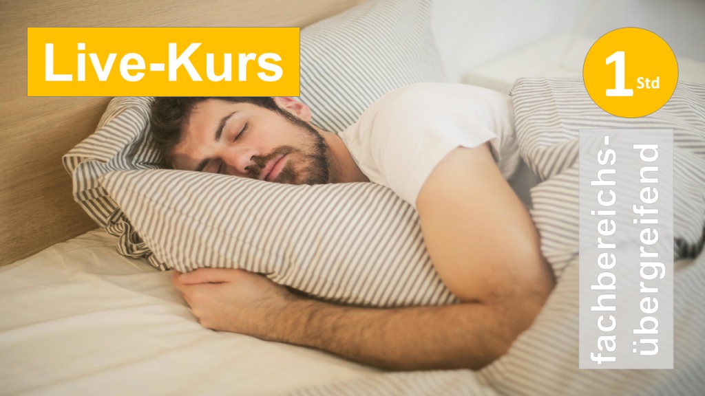 Sie sehen einen schlafenden Mann auf einem Kopfkissen als Assoziation zum Webinar zum Erlernen von Schlafoptimierungstechniken für verbesserte Erholung mit Klienten in der Ergotherapie bei Fatigue, Long + PostCovid, Psychosomatik in Klinik + Praxis