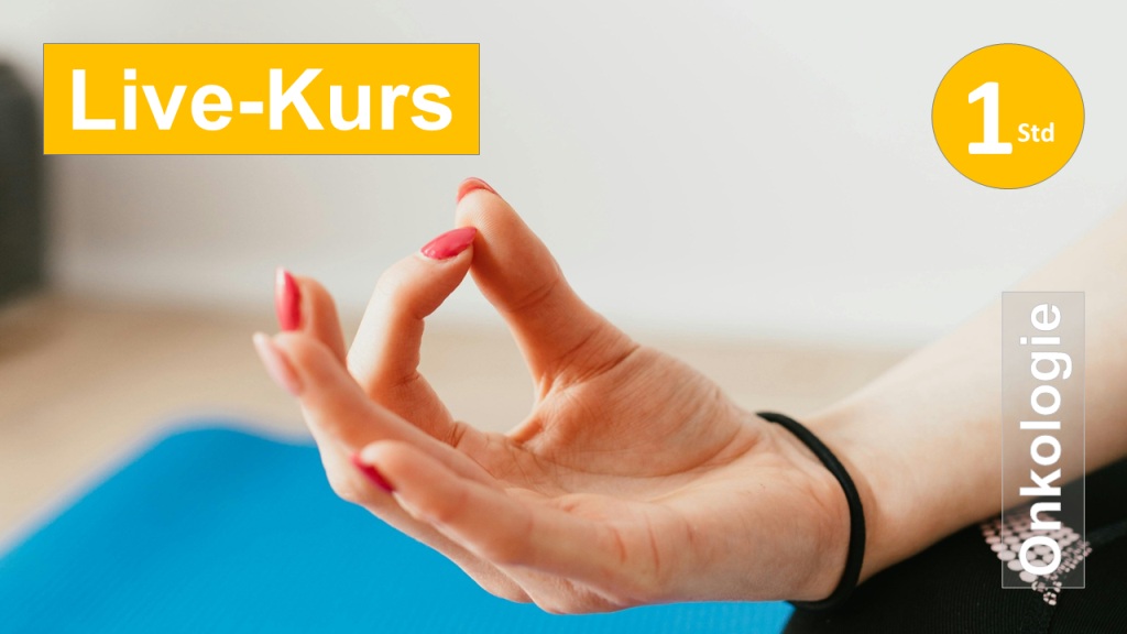 Sie sehen eine Hand in Mudrahaltung, als Assoziation zum Webseminar zu Achtsamkeitsübungen und Meditation für Klienten in der Ergotherapie + Physiotherapie in der Onkologie, Psychosomatik in Klinik + Praxis