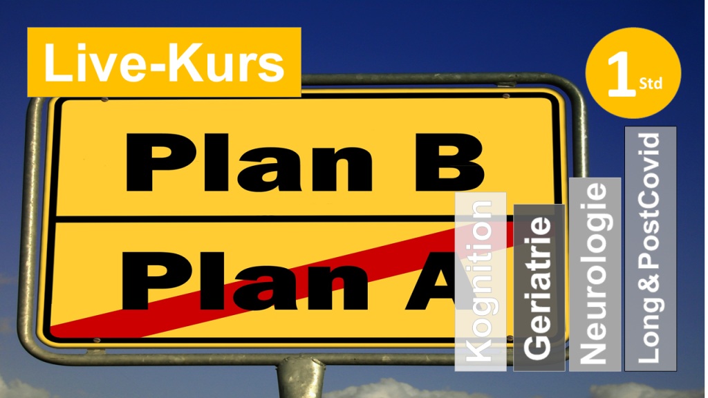 Sie sehen ein Ortsausgangsschild einen ausgestrichenen Plan A mit darunterstehendem Plan B als Assoziation zum Webseminar über Verbesserung der Denkflexibilität für Ergotherapeuten in der Reha von vielen Fachgebieten mit Erwachsenen in Klinik + Praxis