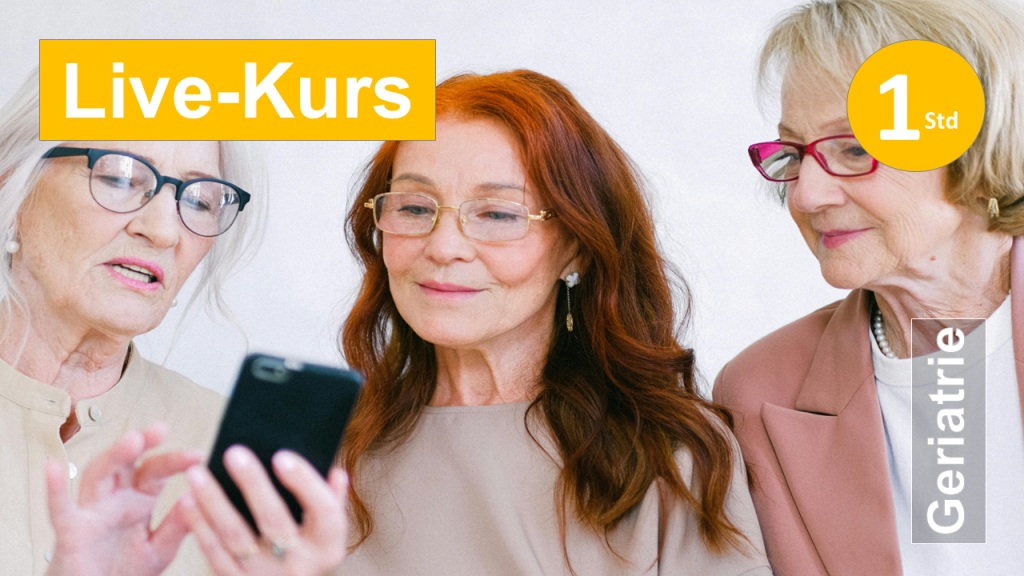 Sie sehen drei Frauen, die sich gemeinsam mit etwas befassen, als Assoziation zum Webseminar über Ergotherapie + Physiotherapie zum Gruppenerleben + sozialem Eingebundensein und der Wirkung in der Geriatrie und allen Fachbereichen in der Klinik + Praxis